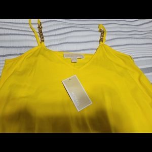 NWT Michael Kors tank yellow S